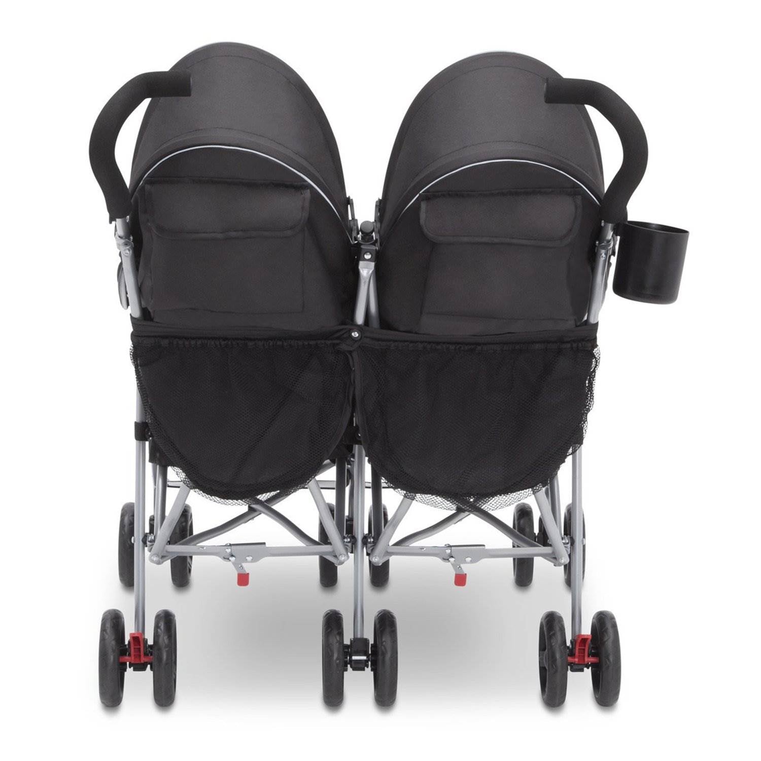 Delta Children LX Side by Side Double Convenience Stroller, Orange (Used)