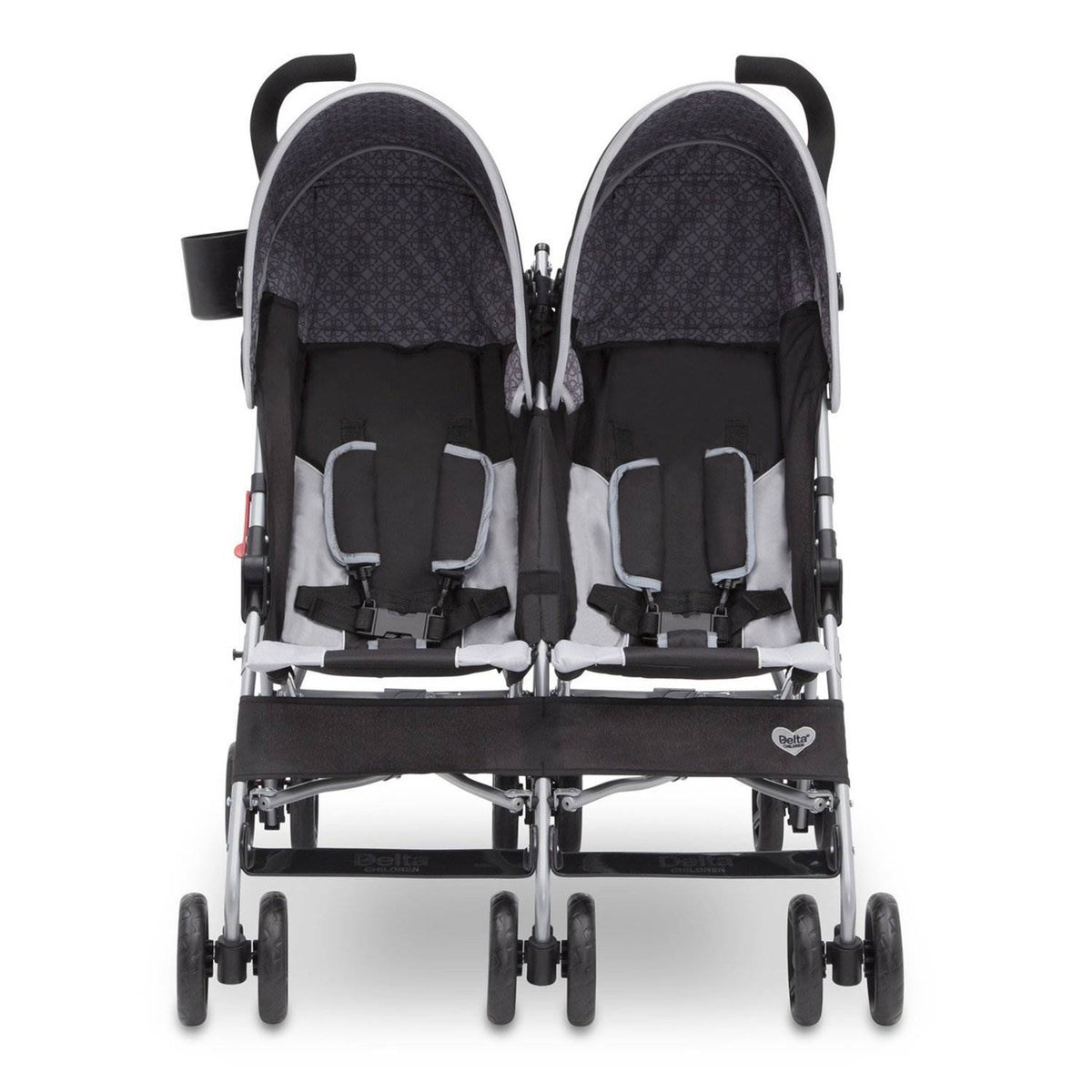 Delta Children LX Side-by-Side Double Convenience Stroller, Orange (Open Box)