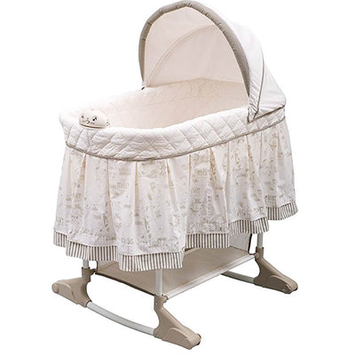 Delta Children Newborn Infant Baby Playtime Jungle Gliding Rocking Bassinet