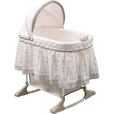 Delta Children Newborn Infant Baby Playtime Jungle Gliding Rocking Bassinet