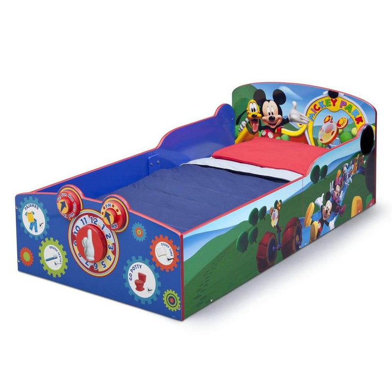 Delta Children Mickey Mouse Interactive Wood Toddler Bed Kids Bedroom Furniture