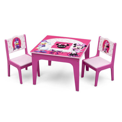 Delta Children Disney Minnie Mouse Deluxe Kids Storage Play Table and Chairs Set