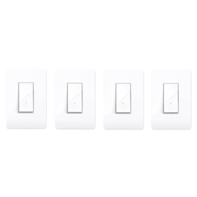 TP-Link Smart HS200 WiFi Light Switch Cover Compatible w/ Phone Control (4 Pack)