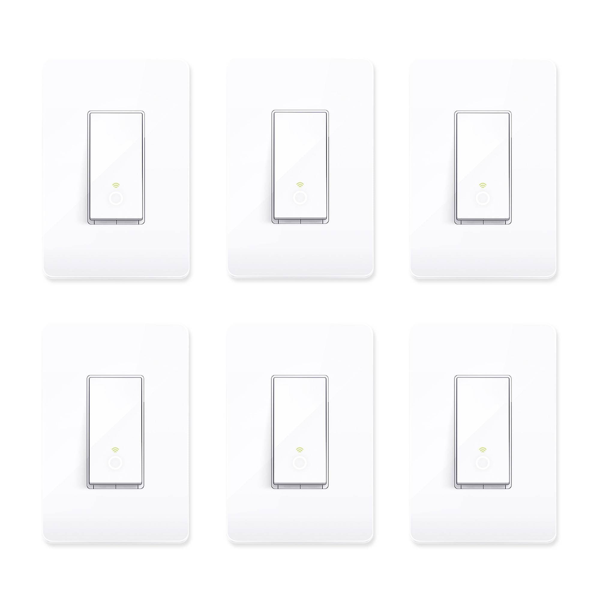 TP-Link Smart HS200 WiFi Light Switch Cover Compatible w/ Phone Control (6 Pack)