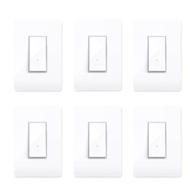TP-Link Smart HS200 WiFi Light Switch Cover Compatible w/ Phone Control (6 Pack)