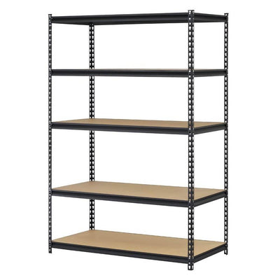 Edsal 5 Shelf 4000 Lb. Adjustable Storage Rack Shelves, Black (Open Box)