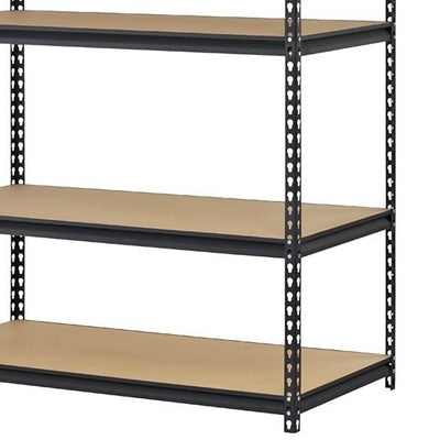 Edsal 5 Shelf 4000 Lb. 48 x 18 x 72" Adjustable Storage Rack Shelves (2 Pack)