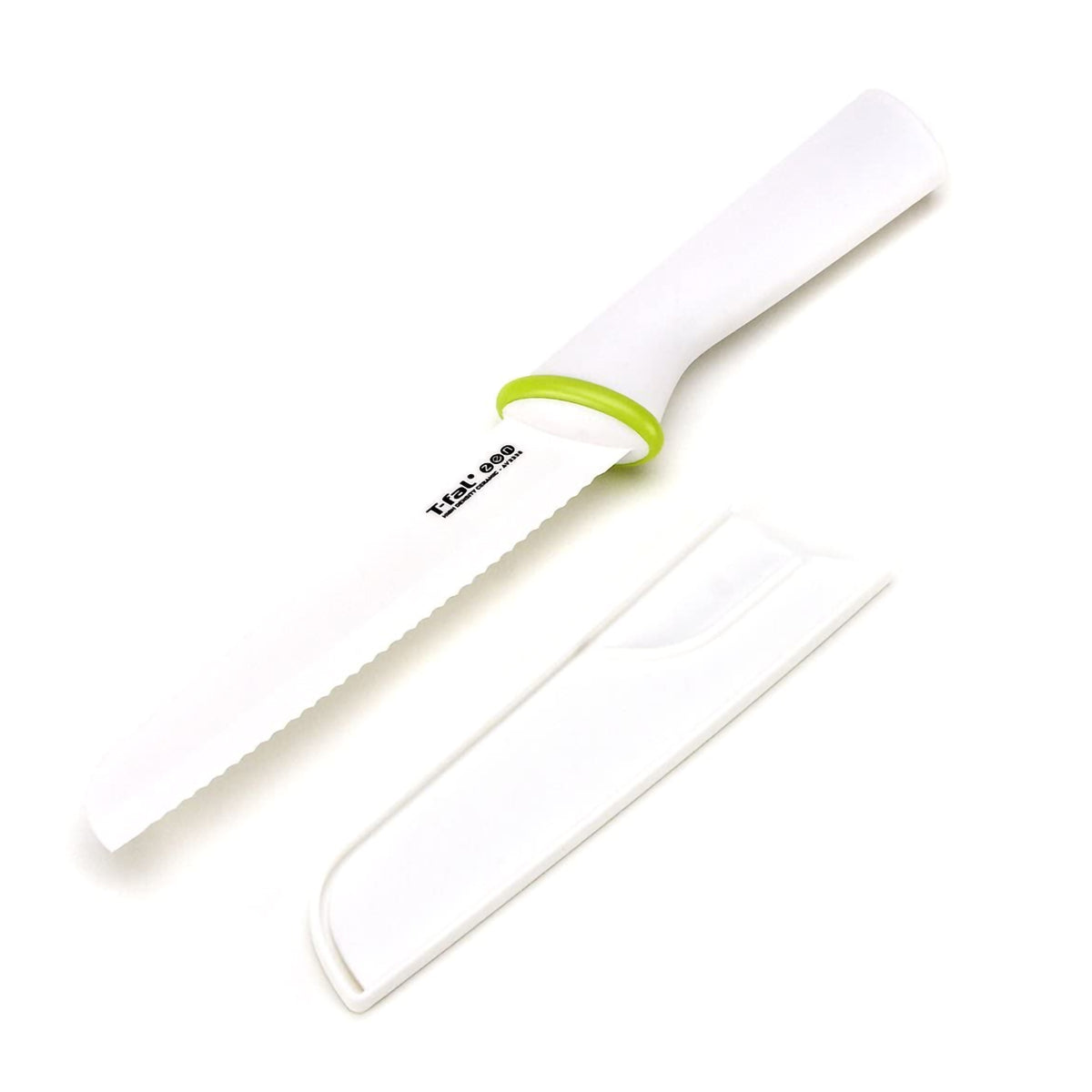 T-Fal Zen 84210 Sharp Ceramic 6 Inch Serrated Utility Knife and Sheath (2 Pack)