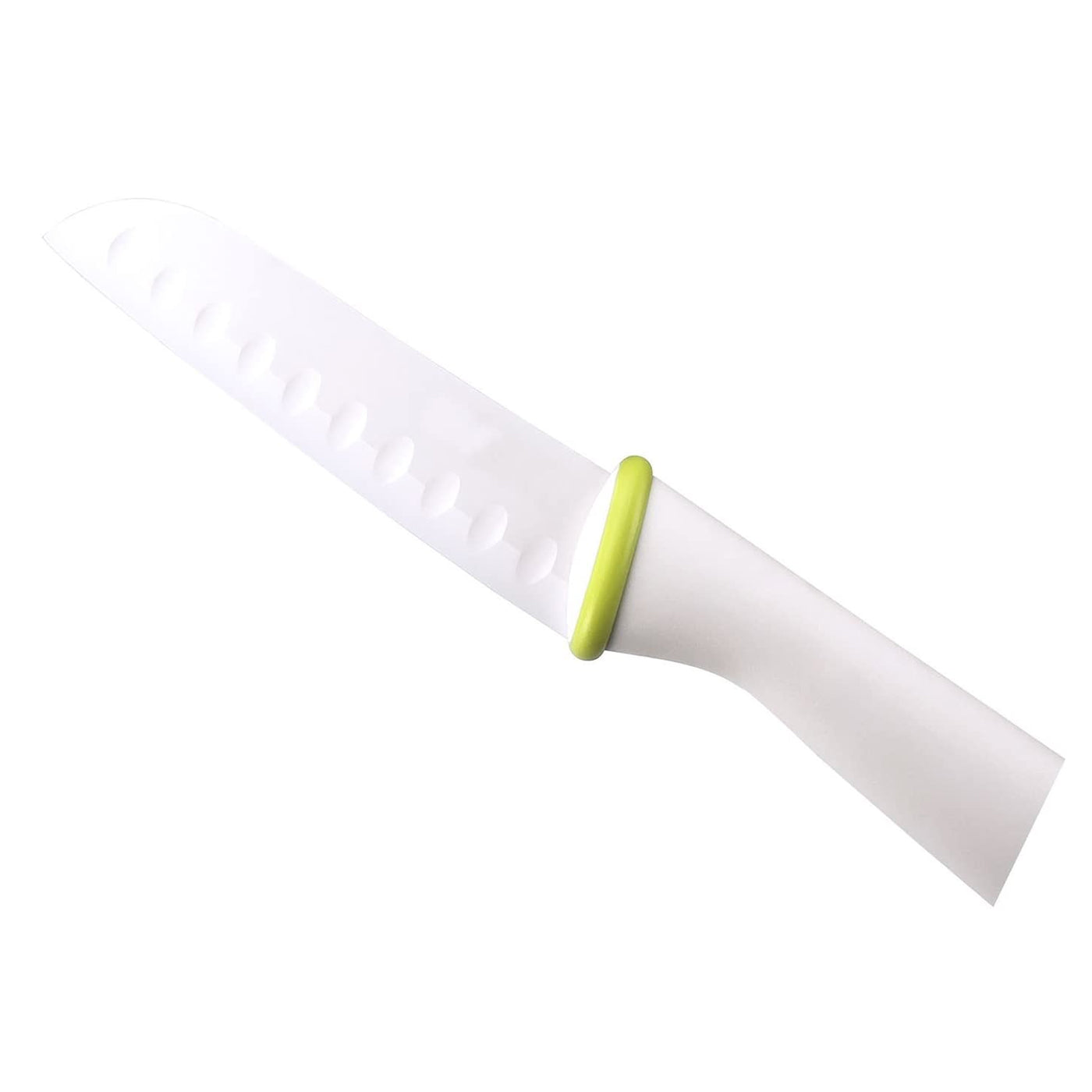 T-Fal Zen 84215 Ergonomic Sharp Ceramic 5 Inch Kitchen Santoku Knife with Sheath