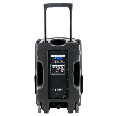 American Audio 15" Wireless Speakers + ADJ  Speaker Stands + Microphone + Cable