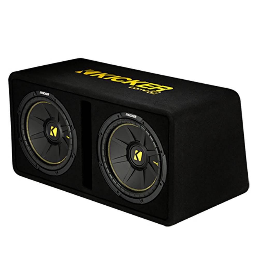 Kicker 10" 1200W Subwoofer Enclosure & Planet Audio Mono Amplifier w/ Wiring Kit
