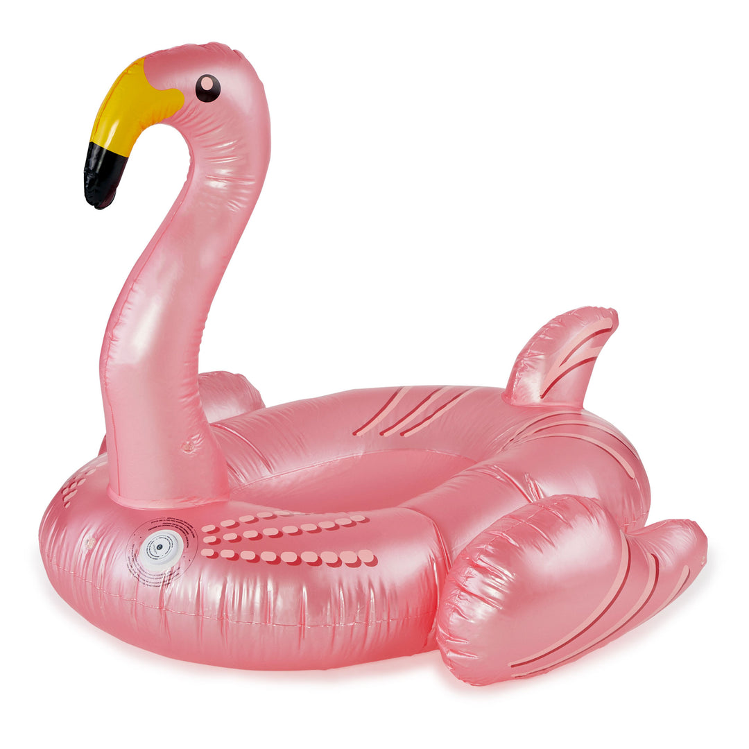 Swimline Giant Inflatable Ride-On Color Changing LED Light Up Flamingo Float