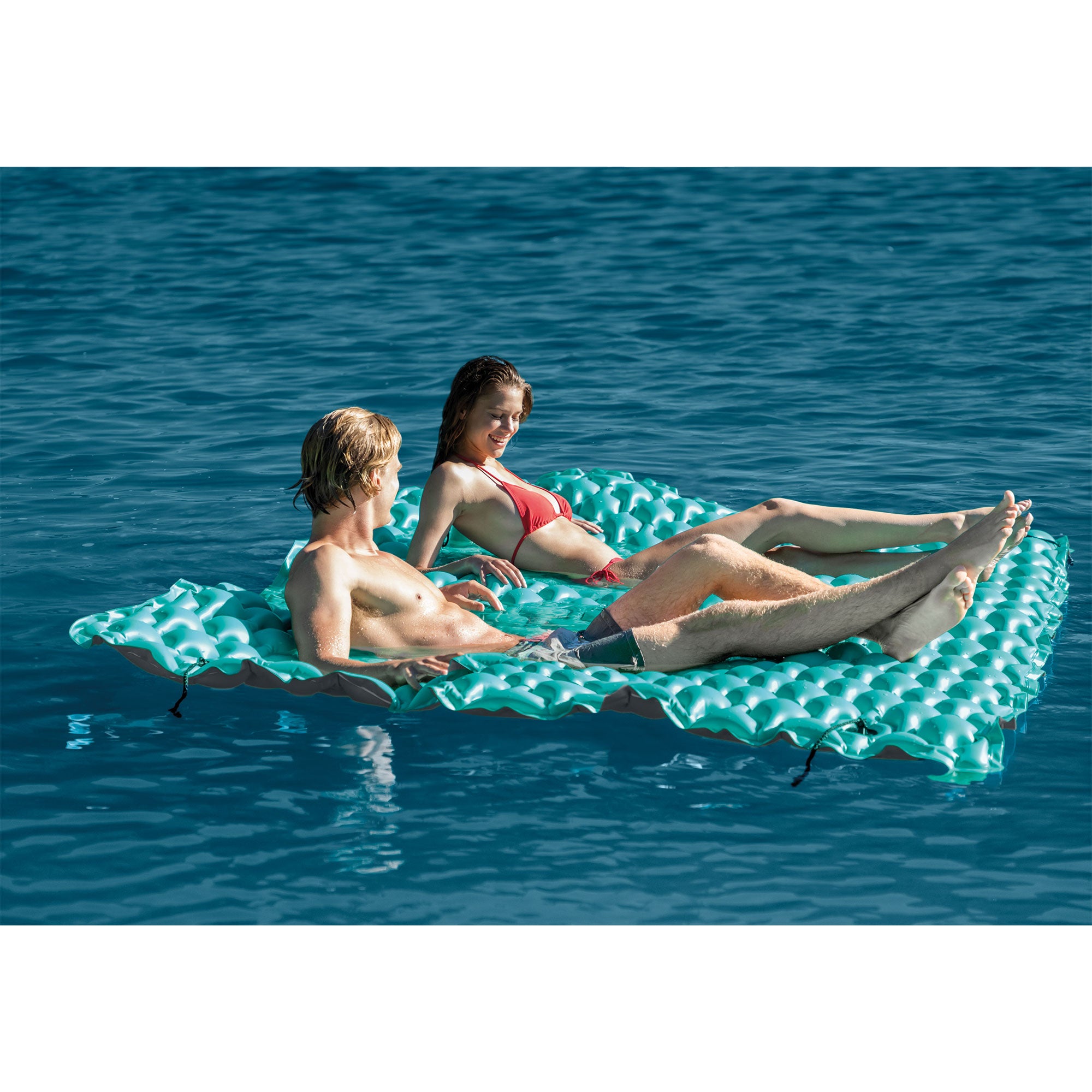 Intex Giant 9.5' Inflatable Floating Swimming Pool Lake Mat Platform Pad (Used) - VMInnovations