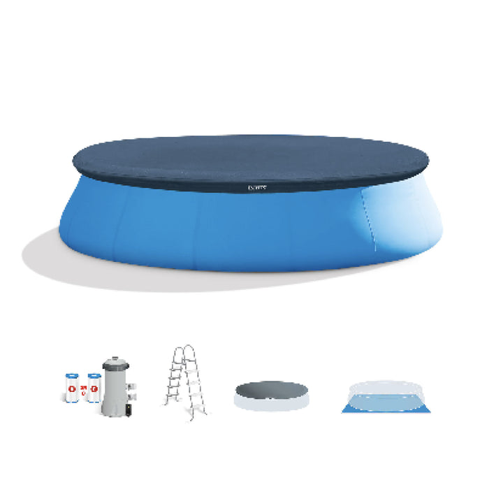 Intex 15' x 48" Above Ground Inflatable Swimming Pool w/ Pump (For Parts)