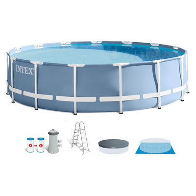 Intex 15ft x 42in Prism Frame Above Ground Swimming Pool Set w/ Pump (Open Box)