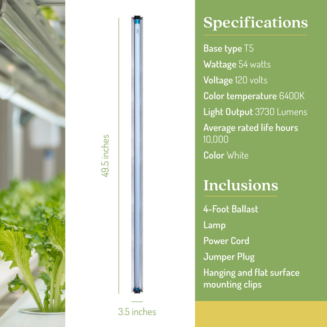 SunBlaster 54W 6400K 4' Grow Light Ballast with NanoTech Reflector, 3 Pack - VMInnovations