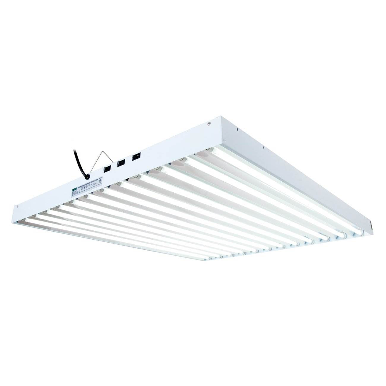 Hydrofarm Agrobrite 4 Foot 12 Tube Grow Light Fixture 648W T5 Bulbs (For Parts)