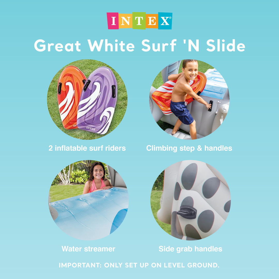 Intex Surf 'N Slide Inflatable Kids Water Slide w/ Surf Riders(Used)(6 Pack) - VMInnovations