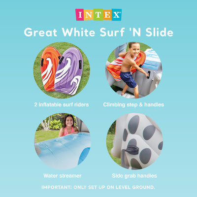 Intex Surf 'N Slide Inflatable Kids Splash Water Slide w/ 2 Surf Riders (Used)
