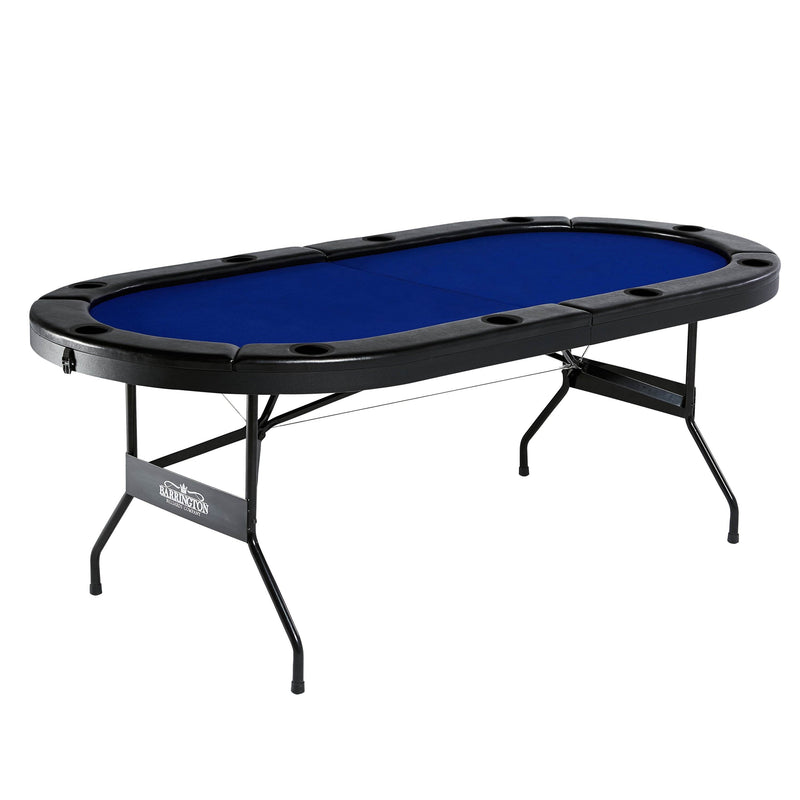 Barrington Texas Holdem Poker Table for 10 Players w/ Padded Rails & Cup Holders