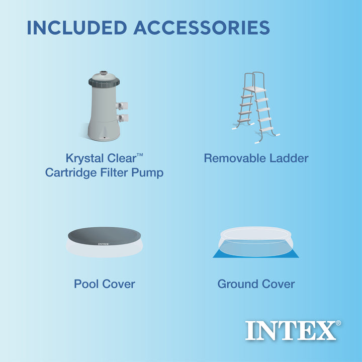 Intex 18Ft x 48In Inflatable Round Above Ground Swimming Pool Set (For Parts) - VMInnovations