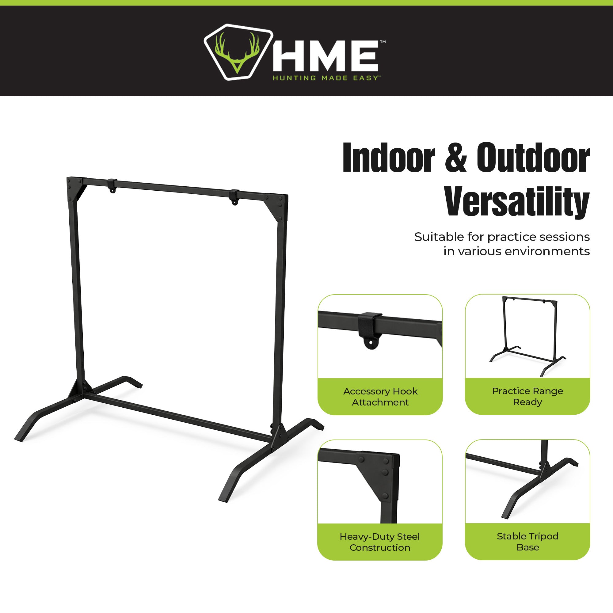 HME Products Bowhunting Archery Range Practice Shooting 30 Inch Bag Target Stand