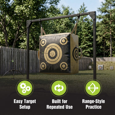 HME Products Bowhunting Archery Range Practice Shooting 30 Inch Bag Target Stand