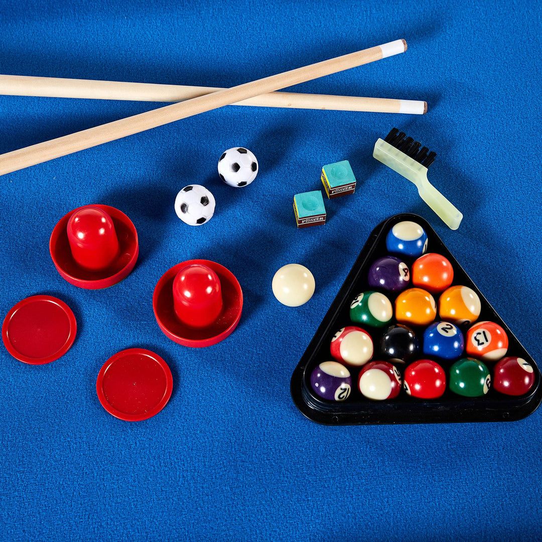 Lancaster 3 in 1 Pool Billiard, Slide Hockey, Foosball Combo Arcade Game Table