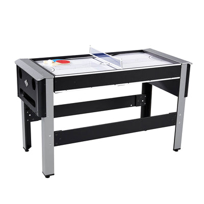 Lancaster 4 in 1 Bowling, Hockey, Table Tennis, Pool Arcade Game Table, Black
