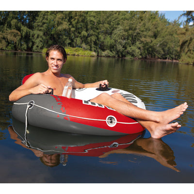 Intex River Run 1 53" Inflatable Floating Water Tube Raft, Red (Used) (4 Pack) - VMInnovations