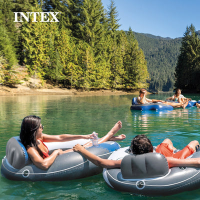 Intex River Run Single Inflatable Floating Water Tube, Color Varies (Used)