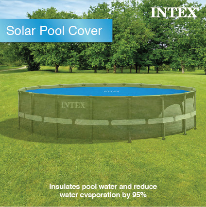 Intex 18 Ft Round Easy Set Blue Solar Cover for Pools, Cover Only (Open Box) - VMInnovations