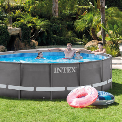 Intex 14' x 42" Ultra Frame Above Ground Swimming Pool with Ladder & Pump (Used)