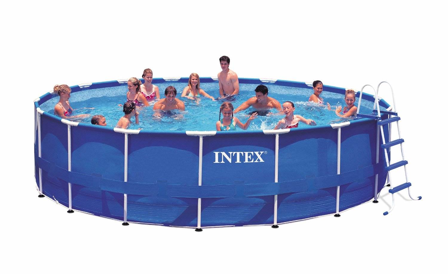 Intex 28253EH 18ft x 48in Metal Frame Above Ground Pool Set & Chlorine Tablets - VMInnovations