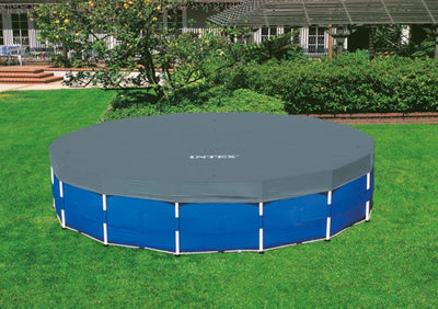 Intex 28253EH 18ft x 48in Metal Frame Above Ground Pool Set & Chlorine Tablets - VMInnovations