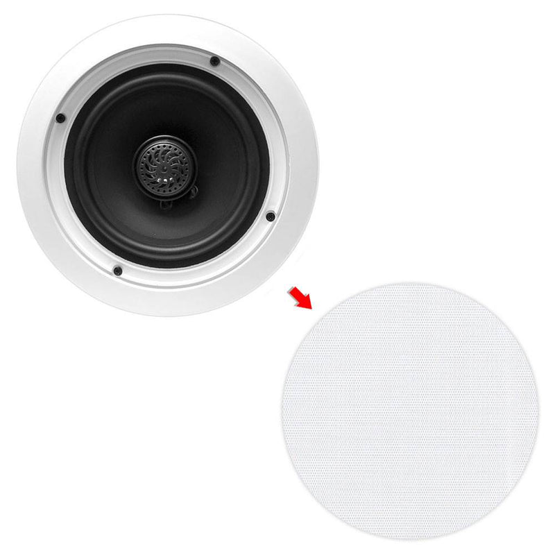 Pyle Home 6.5 Inch 250W 2 Way In Wall In Ceiling Stereo Speaker, Pair (Open Box)