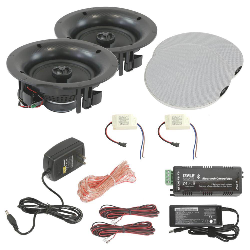 Pyle Audio 8 Inch 400 Watt Bluetooth Ceiling Wall Speaker System (8 Speakers) - VMInnovations
