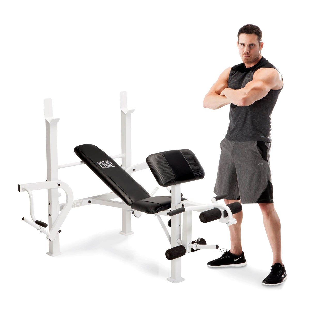 Marcy Diamond Elite Classic Multipurpose Home Gym Workout Weight Bench (Damaged)