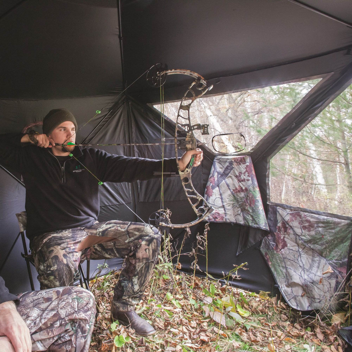 Barronett Blinds Pentagon Pop-Up Large Ground Deer Hunting Blind, Backwoods Camo (Refurbished)