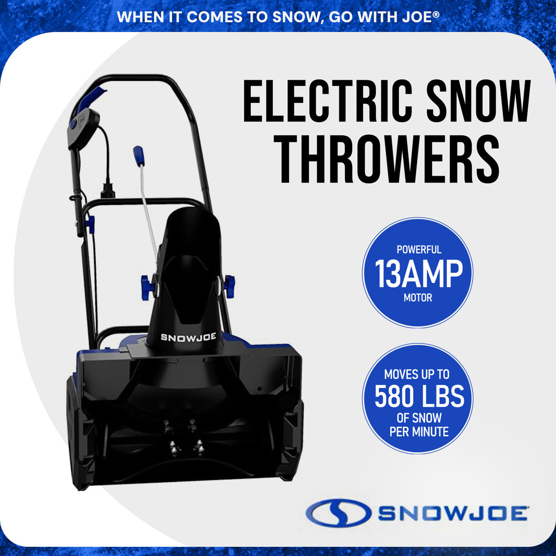 Snow Joe Ultra 18" 13 Amp Electric Single Stage 2 Blade Snow Thrower (Open Box)