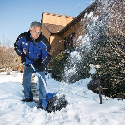 Snow Joe Corded Electric Snow Shovel, 10 Amp Powered Snow Thrower with Headlight and 11" Clearing Path for Decks, Steps, Patios and Sidewalks, 324E - VMInnovations