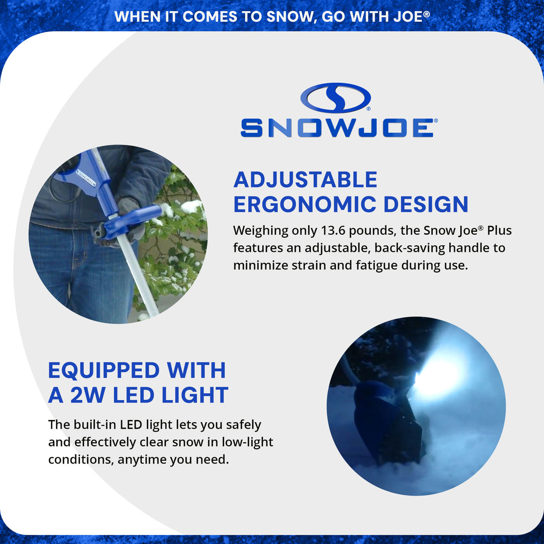 Snow Joe 10" 10 Amp Motor Ergonomic Corded Snow Shovel w Headlights (Used)