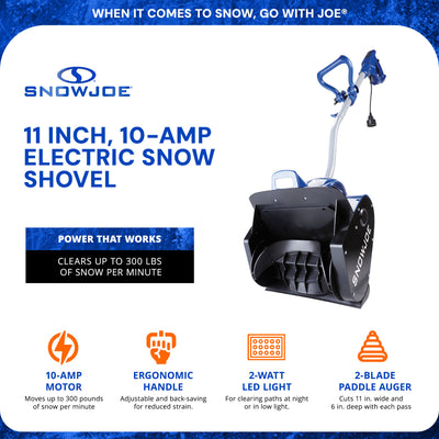 Snow Joe 13 Inch 10 Amp Motor Electric Snow Shovel with Headlights (Open Box)