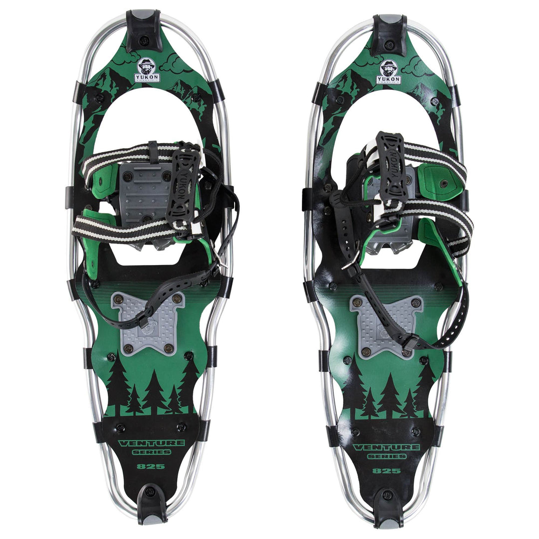 Yukon Charlie's Advanced 8x25" Men's Snowshoes w/ Aluminum Poles & Bag(Open Box)