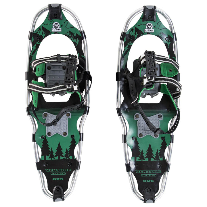 Yukon Charlie's Advanced 8x25" Men's Snowshoes w/ Aluminum Poles & Bag(Open Box)
