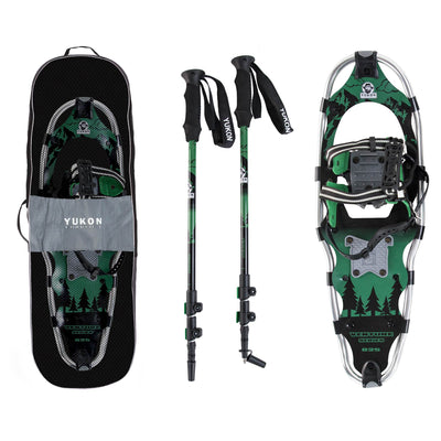 Yukon Charlie's 8x25 Inch Men's Snowshoe Kit with Aluminum Poles & Bag (Used) - VMInnovations