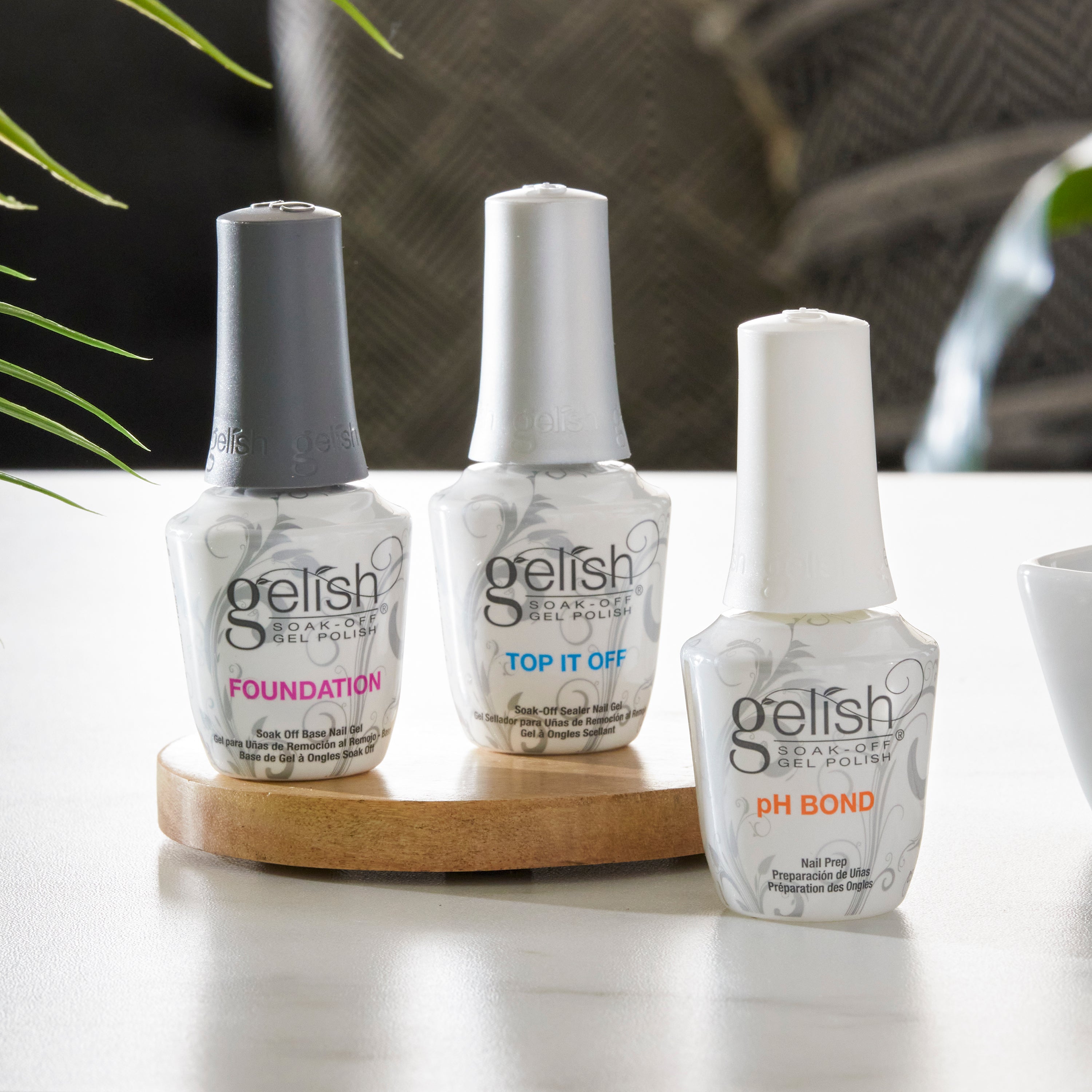 Gelish Terrific Trio Essentials 15 mL Basix Care Soak Off Gel Nail Polish Kit