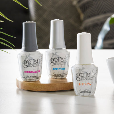 Gelish Terrific Trio Essentials 15 mL Basix Care Soak Off Gel Nail Polish Kit