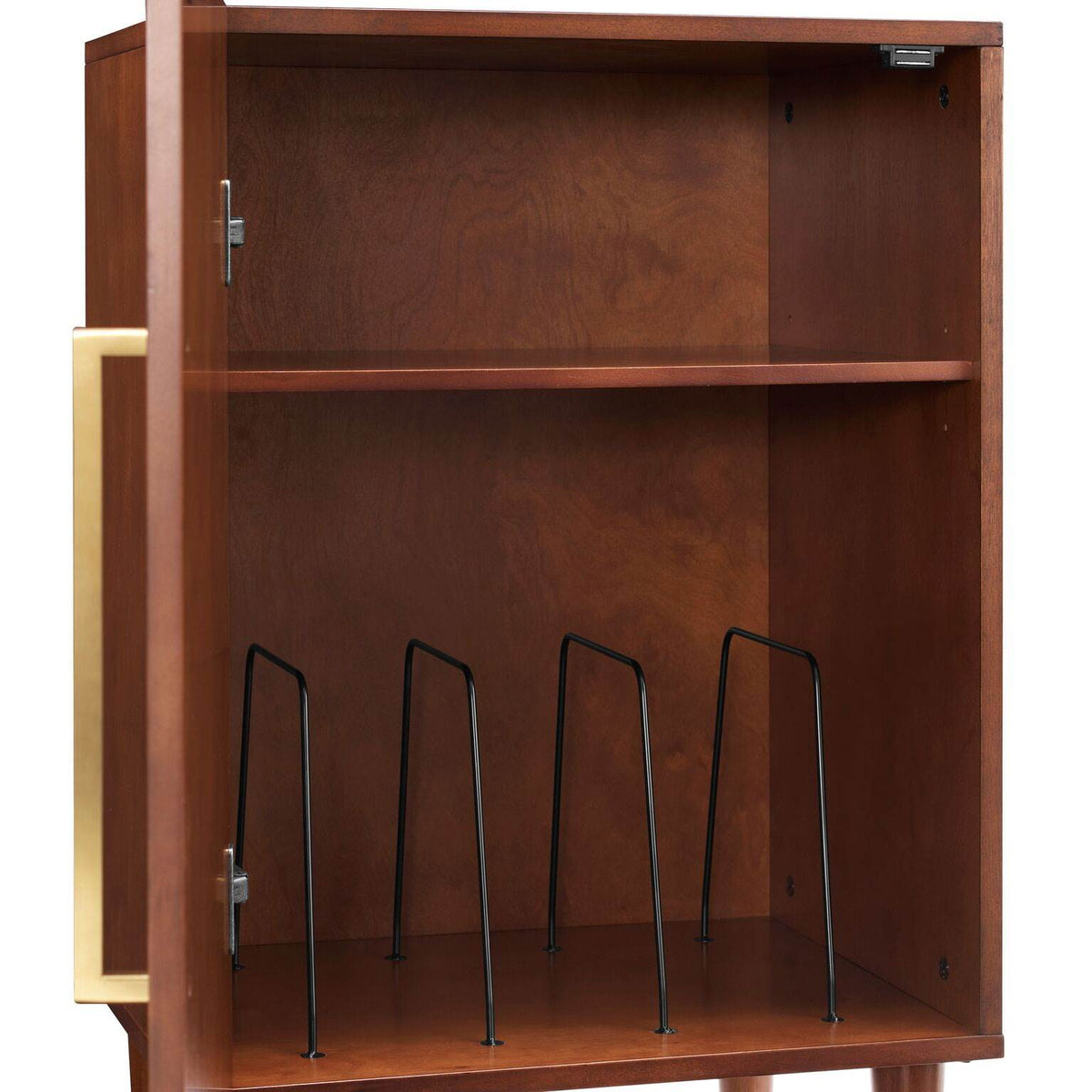 Crosley Mid Century Everett Record Player Turntable Storage Cabinet (Open Box)