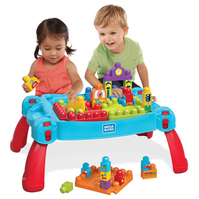 Mega Bloks Build 'n Learn Building Blocks Set Activity Kids Play Table | FGV05
